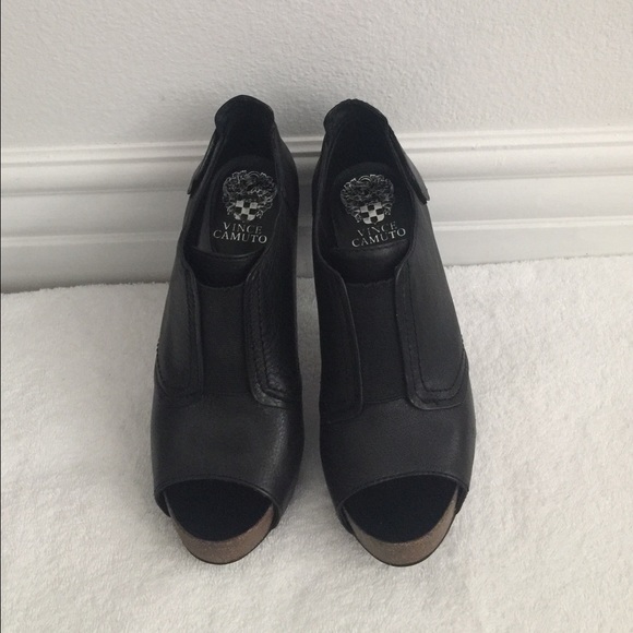 Black open toe heels