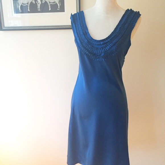 Susana Monaco Dresses & Skirts - Susana Monaco blue silk slip dress triple strap 4