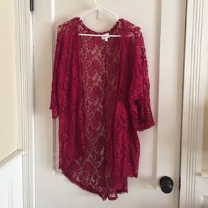 Never worn- red lace LulaRoe Lindsay!