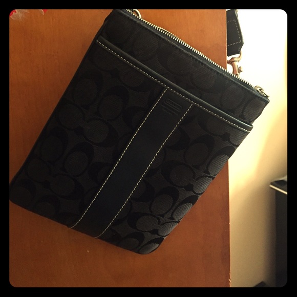 Black Coach cross body bag
