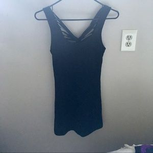 Free people tight black lace dress size 2