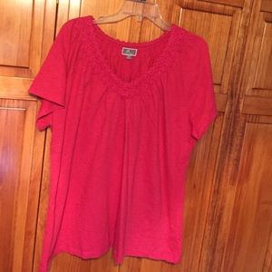 Comfy pink embellished tee