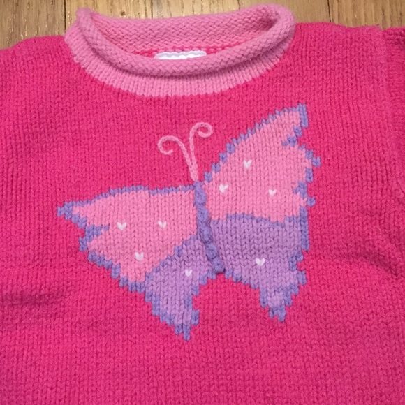 BUTTERFLY PINK SWEATER for a GIRL-size: 18 months - Picture 2 of 4