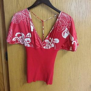 BEBE kimono style shirt sz S