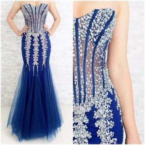 Jovani #5908 in Navy Blue