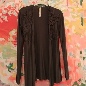 Anthropologie Bailey 44 gray/brown open cardigan