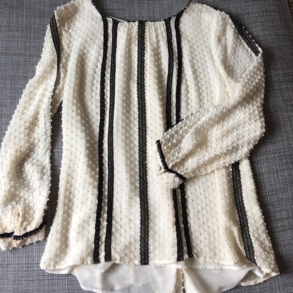 J.Crew Lace Swiss Dot Blouse