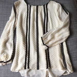 J.Crew Lace Swiss Dot Blouse