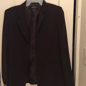 Chocolate Brown Suit. Never worn. Size 8