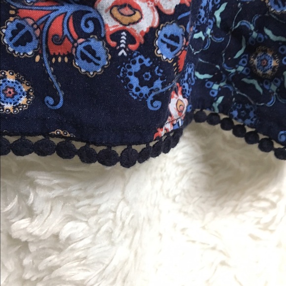 Navy blue bohemian patterned crop top - Picture 4 of 4