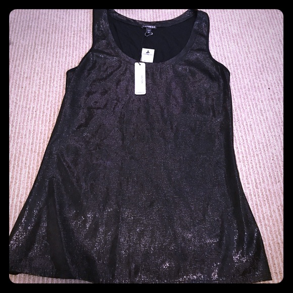 Fun, Flirty little glittery black tank!