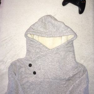 👽STAR WARS VIBE👽FAUX FUR BUTTON COLLAR HOODIE!⭐️