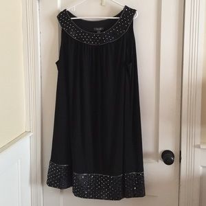 Plus Size Flowy Black Cocktail Dress