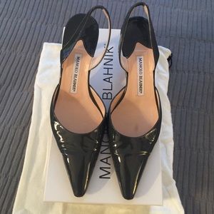 Grey Carolyne Manolo Blahniks