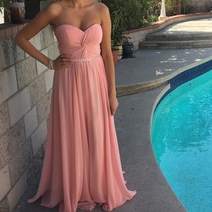 Peach pretty dress 💕🎀 corset lace up back!