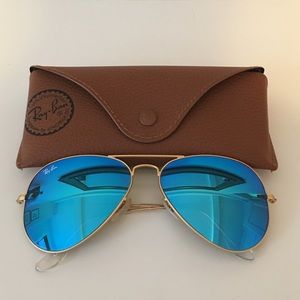 Ray-Ban blue reflective aviators