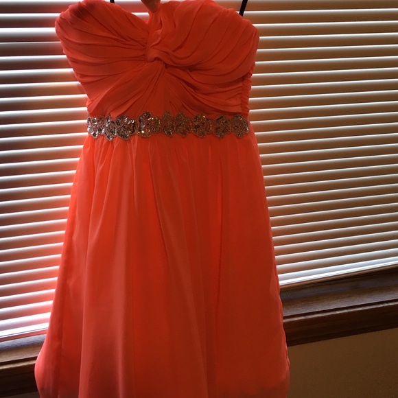Coral formal dress