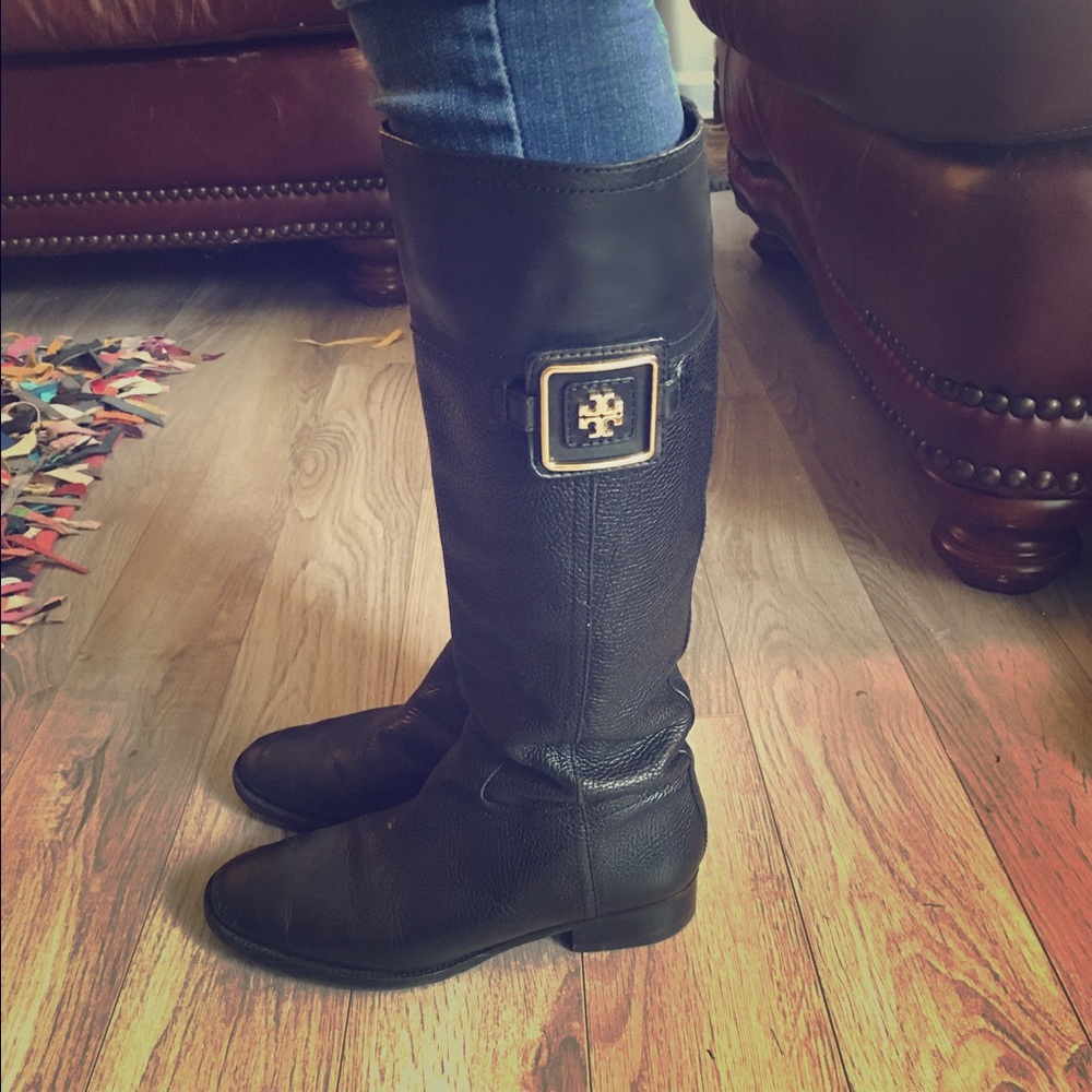 *REDUCED* TORY BURCH "JULIAN" BLACK RIDING BOOTS
