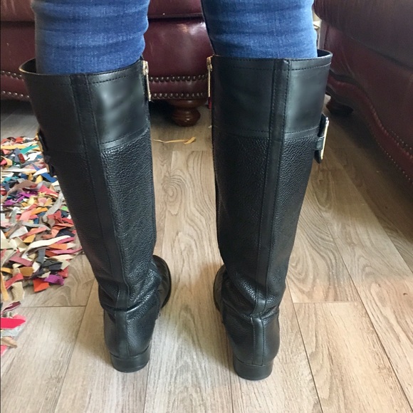 *REDUCED* TORY BURCH "JULIAN" BLACK RIDING BOOTS - Picture 4 of 4