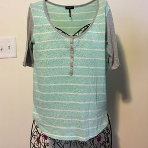 Nollie striped half sleeve shirt