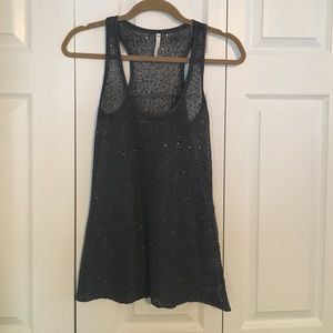 Willow & Clay Blue Sequin Tank