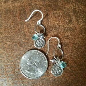 Silpada Sterling Silver, Glass & Pearl Earrings