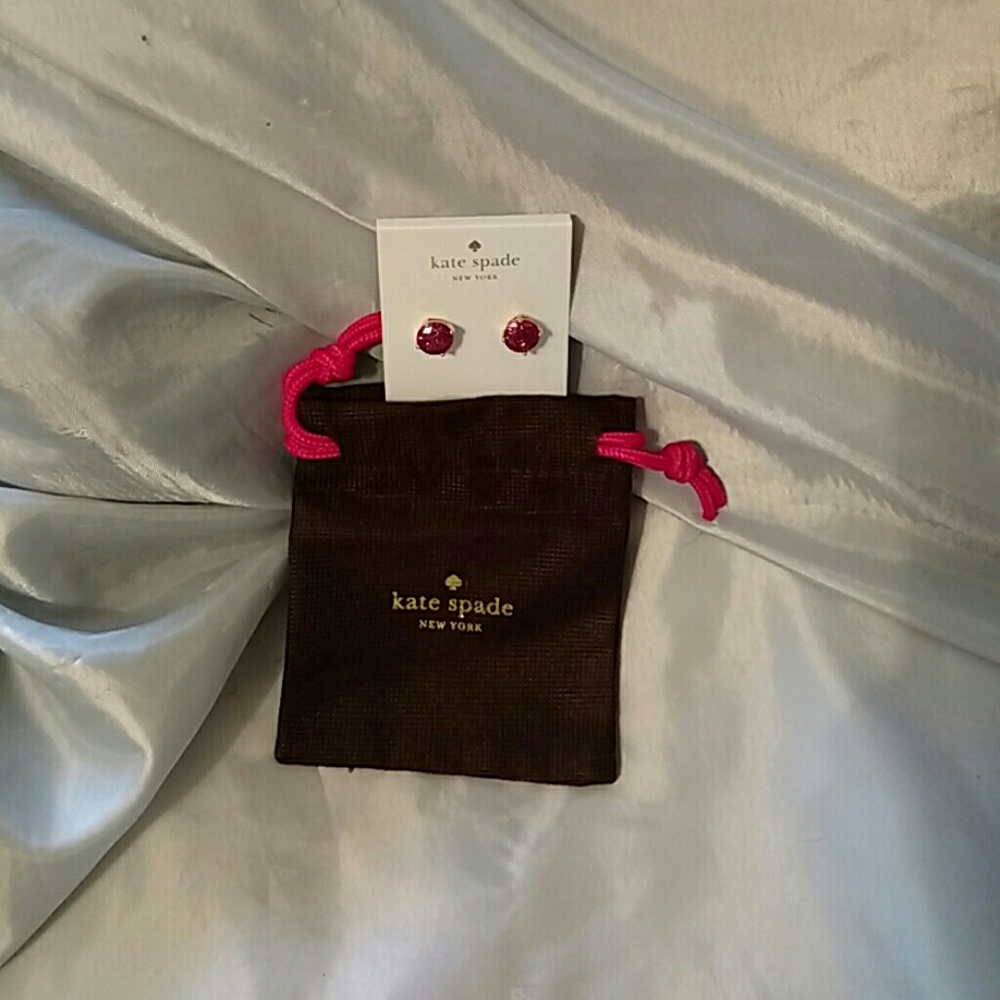 Kate spade fushia glitter earrings NWT - Picture 4 of 5