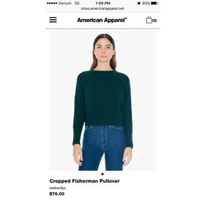American Apparel Fisherman Cropped Pullover
