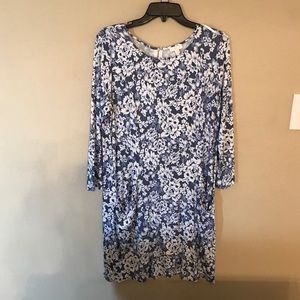 Blue floral dress with pockets
