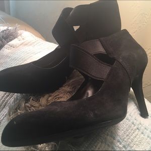 DKNY Black Suede Heels