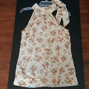 Sheer halter blouse