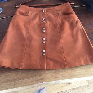Suede skirt