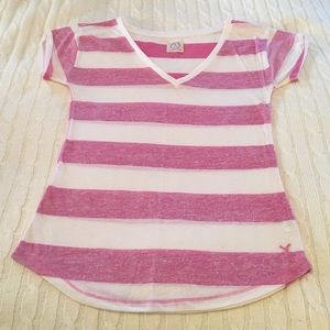 Pink & White Striped Shirt