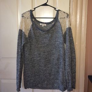 Lace Shoulder Sweater