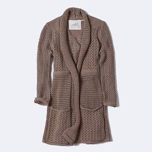 Anthropologie open front cardigan sweater XS