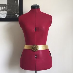 TORY BURCH gold leather belt