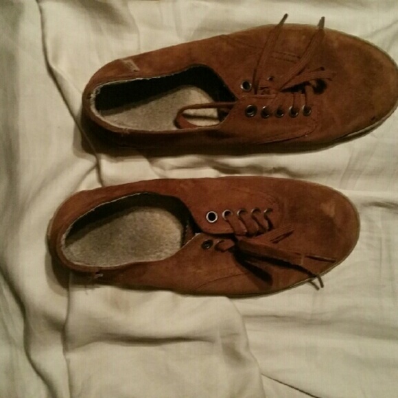 Size 7 brown suede vans