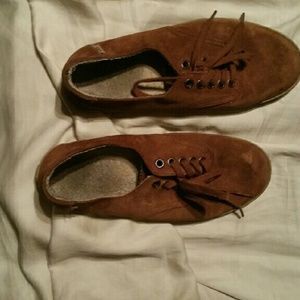 Size 7 brown suede vans