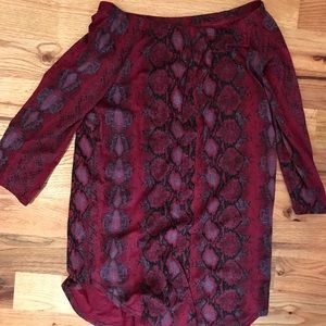 Off the shoulder snakeskin dress