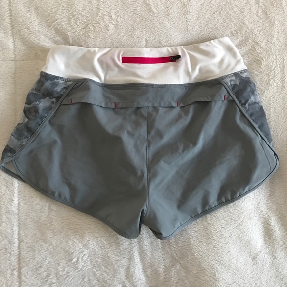 White and Grey patterned athletic shorts - Picture 2 of 3