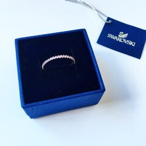 Swarovski Pink Pave Infinity Band Ring