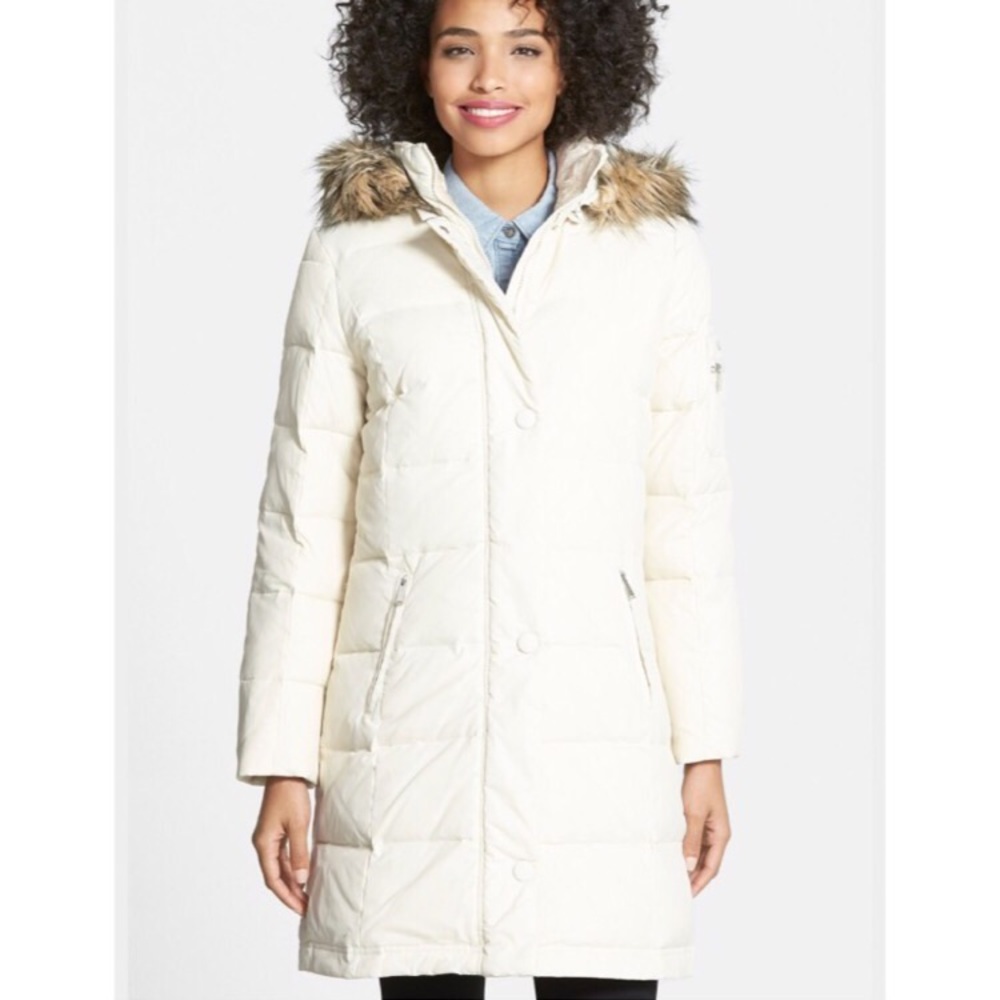DKNY Fur Lined Coat