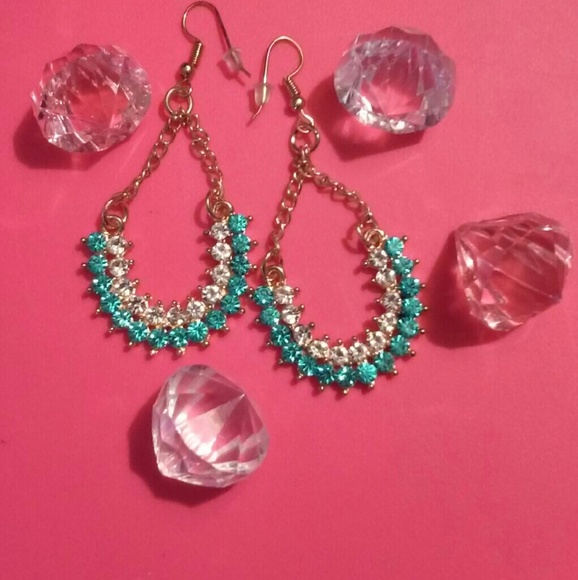 Blue fashion earrings