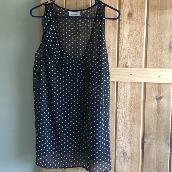 Sheer Polka Dot Dressy Tank