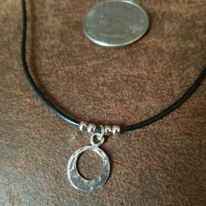 Silpada Leather and Sterling Silver Necklace