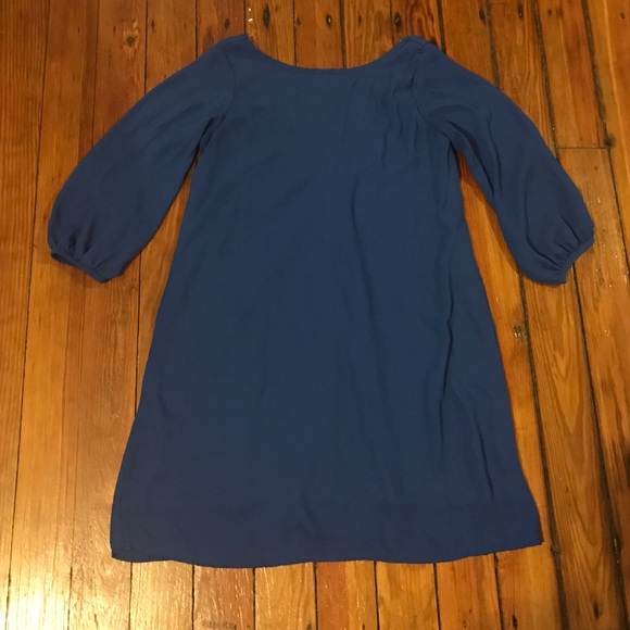 Blue Bow Shift Dress