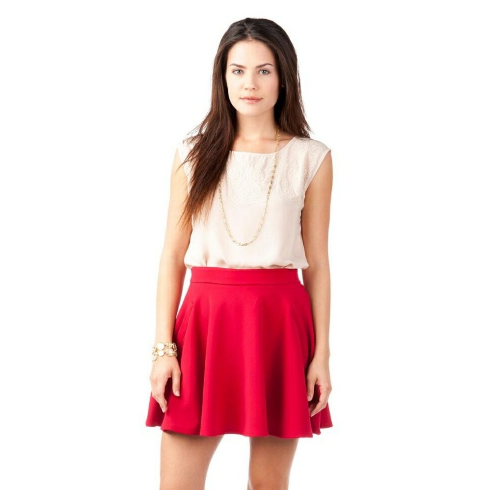 Red skirt