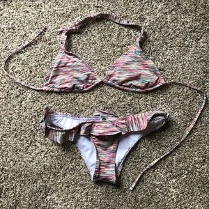 Roxy Bathing Suit Set Size M (Top and Bottom)