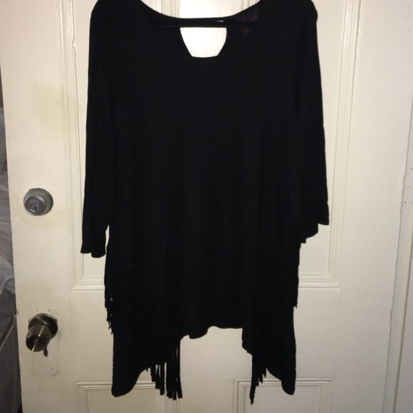 Black Fringe tunic