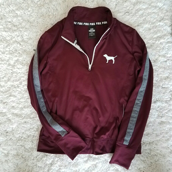 Victoria's Secret PINK: Maroon Quarter Zip